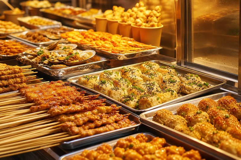武汉夜场姐妹下班后的深夜食堂，江汉路附近吃个痛快