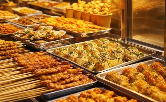 武汉夜场姐妹下班后的深夜食堂，江汉路附近吃个痛快